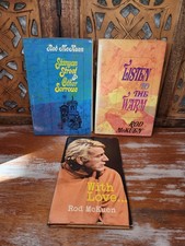 3 Rod McKuen Book Hardcover Poetry Songs 1960's Stanyan Listen With Love