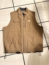 Carhartt Super Dux Vest Men's Large Brown Fleece Lined Softshell Workwear