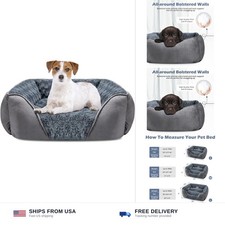 INVENHO Orthopedic Dog Bed Medium 25x21 Soft Calming Anti-Slip Memory Foam Pet