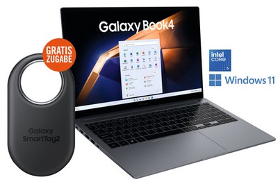 SAMSUNG Galaxy Book4 15,6'' Core 5 120U 16GB/512GB SSD Win11 NP750XGK-KB2DE +S...