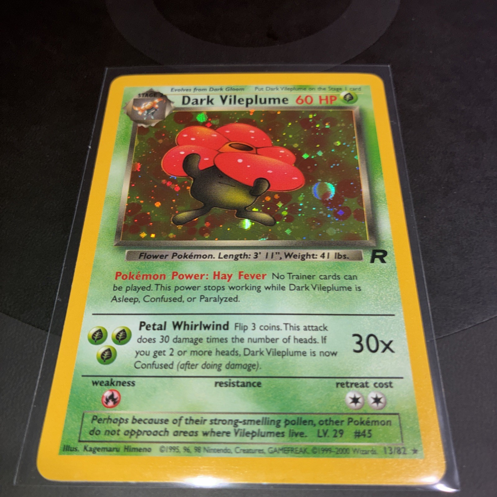 Dark Vileplume 13/82 Team Rocket Vintage Rare Holo NM 1999
