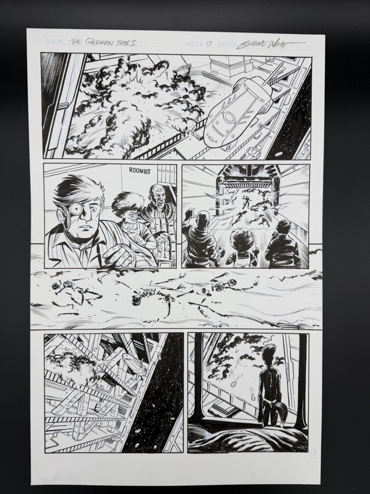 The Overman Image Comics Original Comic Art Page by Shane White 2007 Comic Art
