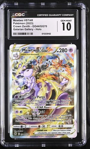MEWTWO VSTAR Crown Zenith Holo Trainer Gallery #GG44 CGC 10 Pokemon [Nostalgium]