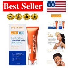 Fast-Acting Acne Treatment with 10 Benzoyl Peroxide - 1 Oz Hypoallergenic Cream