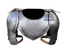 Medieval Iron Gorget  Spaulders Set   Viking Crusader Pauldrons Armor