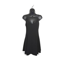 Y2K Inspired Silence + Noise Black Low Back Cage Mini Dress
