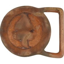 Brass Tech Ether Guild Leaf Tree Hippy Hippie Boho 1970s Vintage Belt Buckle