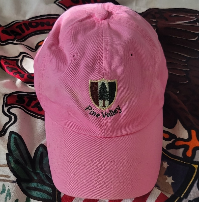 Imperial Pink Golf Hat Cap Adjustable Strapback Cotton Canvas Embroidered Logo
