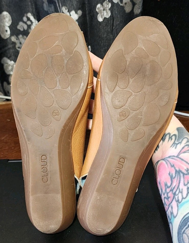 Cloud Caliber Slingback Soft Leather Sandals Brow… - image 7