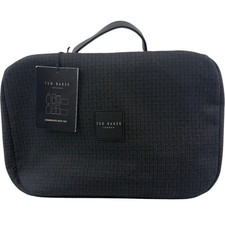 Mens Ted Baker London Black Polyester Wash Travel Bag Toiletries Case