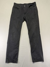 Levi's 514 Straight Jeans 34x32 Gray Classic Fit Men's Denim Pants
