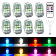 8 Pods Wireless Remote Control Rgb 9-led Strobe Lights 8 Colors Anti-collision