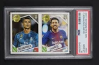 Cristiano Ronaldo Lionel Messi PSA 10 Sticker Panini FIFA 365 2017 2018 18 #501