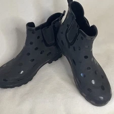 Penny Sue Waterproof Rubber Polka Dot Ankle Rain Boots Women’s US 10