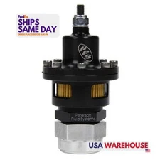 Peterson Fluid 08-0455, One Adj. Vacuum Regulator w/Weld Bung Black Aluminum 