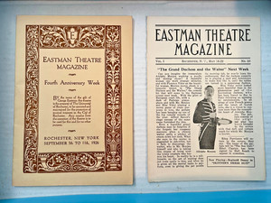 (2) Eastman Theatre Programs,  Rochester NY (1) May & (1) Sept. 1926, Valentino