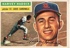 HARVEY HADDIX 1956 TOPPS BASEBALL #77