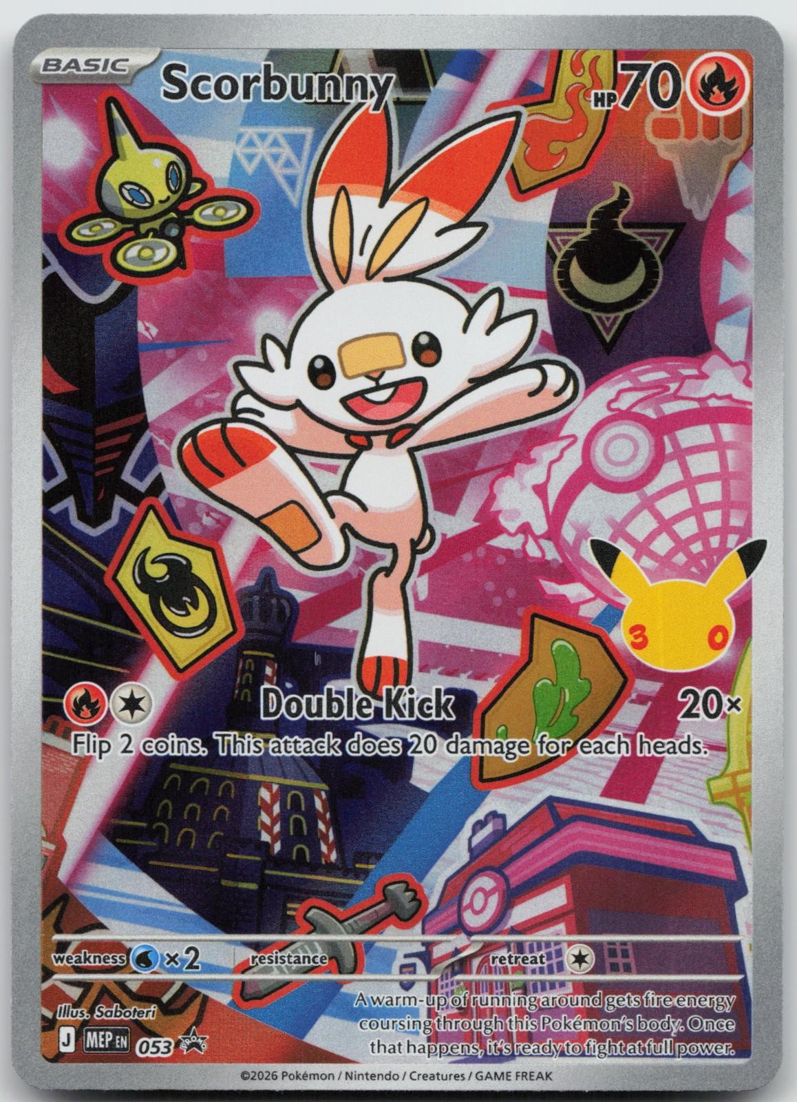 Scorbunny 053 P ME: Mega Evolution Promo Pokemon Holo NM C15-01