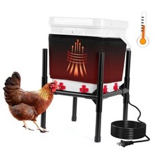 Heated Chicken Waterer 5 Gallon, Winter Chicken Waterer with Smart Thermostat,