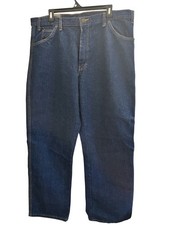 Dickies Jeans Mens 38x30 Relaxed Fit Straight Leg Dark Wash Blue Denim Workwear
