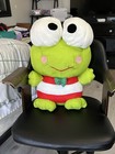 Vintage 1993 Sanrio Keroppi Nylon Plush Stuffed Animal- Green Frog 20” Read Desc