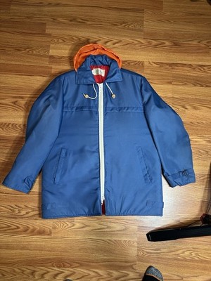 LL Bean Adult Coat XL Blue Flotation Jacket Boating Life Jacket 1960s Vintage