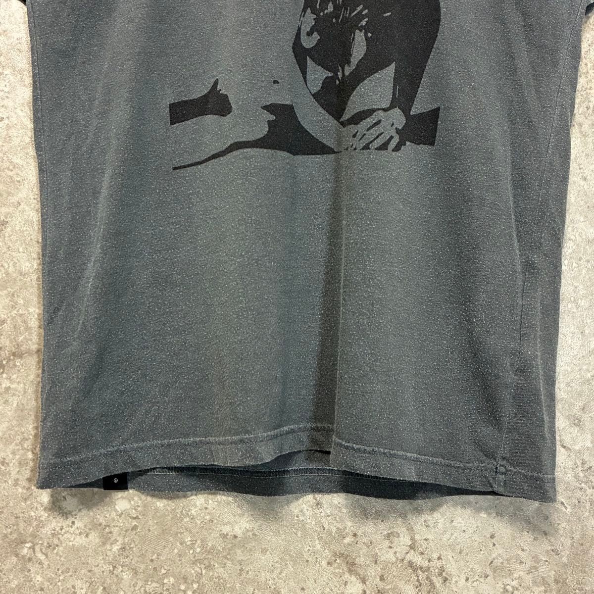 Rare Hysteric Glamour T-Shirt His Girl Vintage Processing Gray M image 7