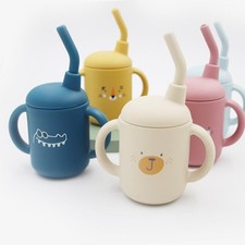 New Cartoon 120ml Baby Silicone Sippy Cup Bpa-free Portable Storage Snack Contai