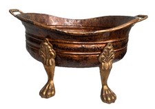 Brass Footed Bowl 16x8" France