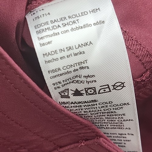 Eddie Bauer Damen trendige Rollsaum Bermuda Shorts mit Taschen Größe 16 rot - Bild 9 von 10