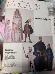 McCalls 4404 Childrens Medievel Renaissance Fair Costume Pattern 2-4 *Cut*