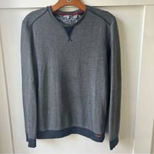 Ted Baker London Men's Sweatshirt Gray Long Sleeve Pullover Size 2 Small