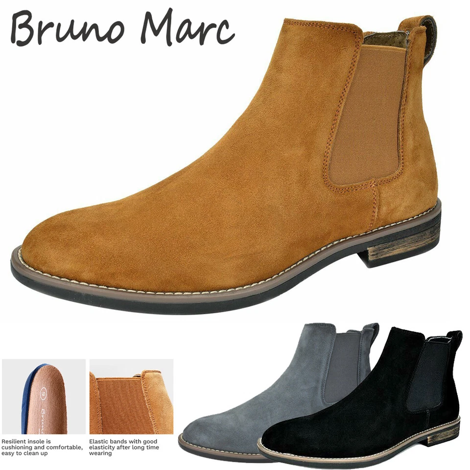 Botas Chelsea Masculinas de Couro Chukka Vestido Casual Sapatos Deserto