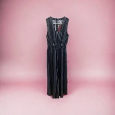 Women's Jumper Navy DEEP V-NECK STRAPPY WRAP-FRONT  Sz Small