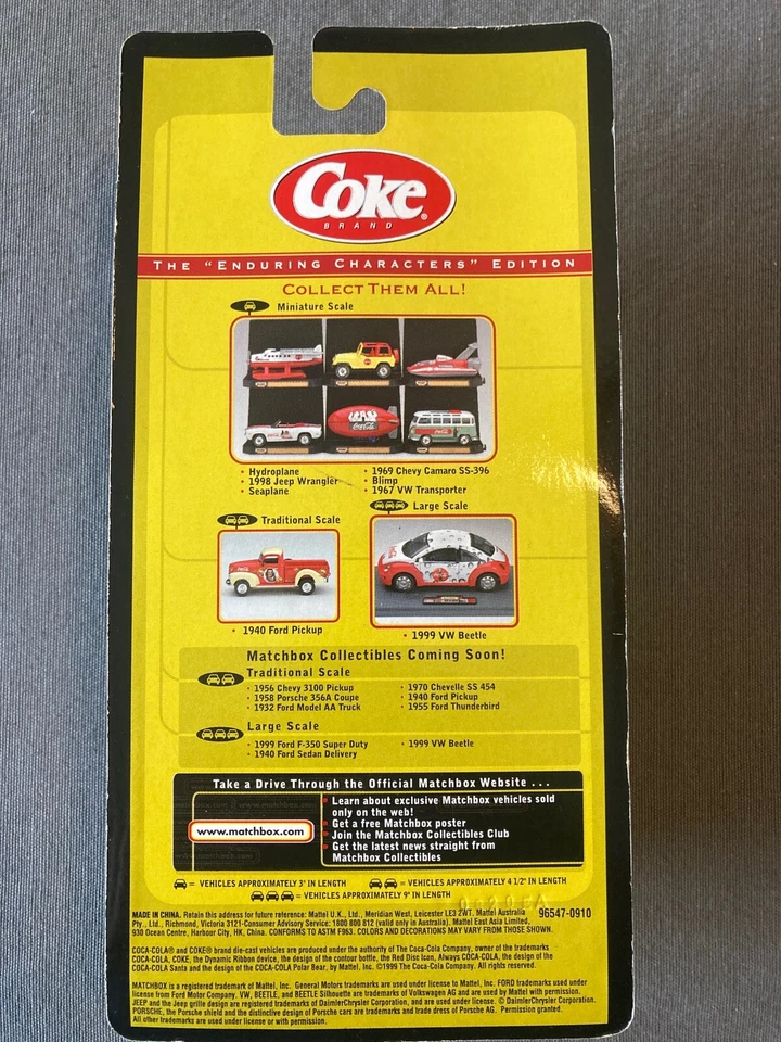 2 Coca-Cola 1969 Chevy Camaro/1955 Ford Transit Van Die Cast Collectibles - Image 4 of 4