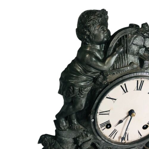 Waterbury Clock c. 1856 - Nicholas Muller - Cast Iron Figural Front № 84 - 19" - Picture 6 of 22