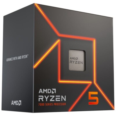 AMD Ryzen 5 7600 Desktop-Prozessor CPU (5,10GHz, 6 Kerne, Sockel AM5) mit Kühler