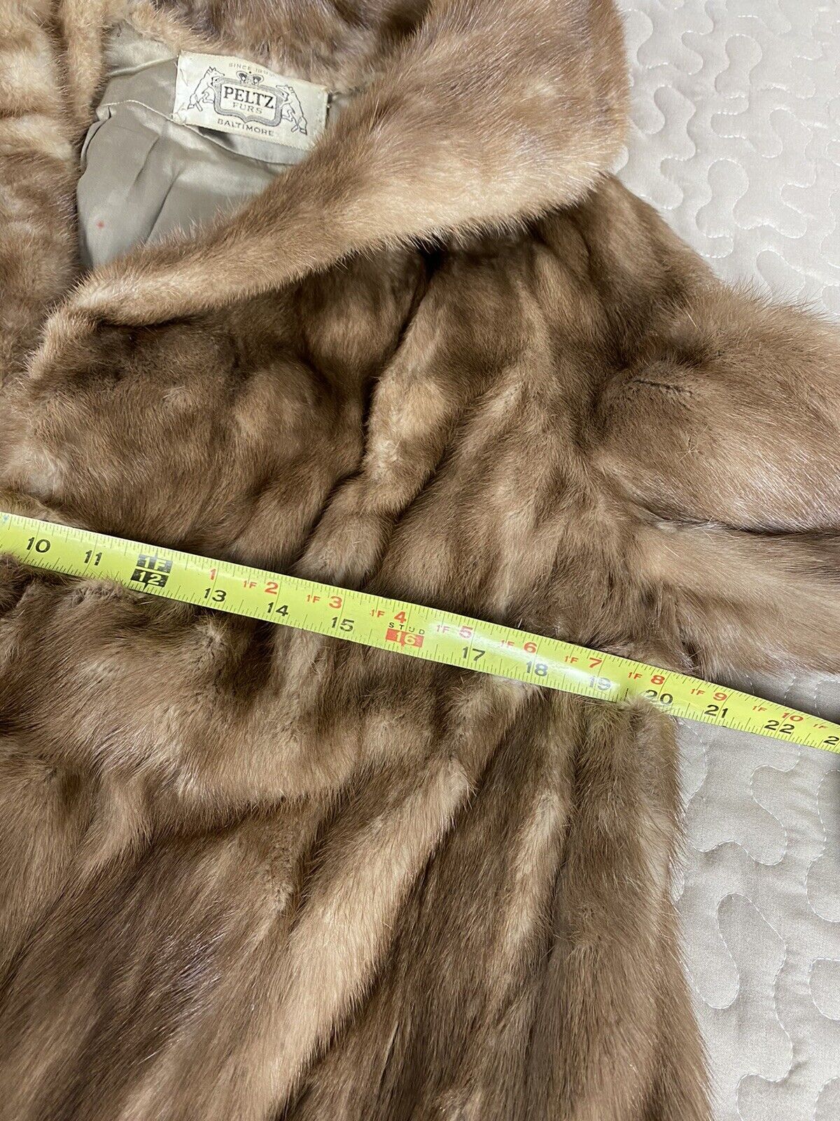 Peltz Furs Baltimore Vintage 40s  Mink Fur Coat J… - image 9