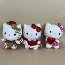 Lot Of 3 Ty Beanie Babies Collection Hello Kitty 6” 2012-2013 With Tags EUC