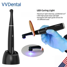 Dental LED Curing Light Lamp Wireless Cordless 1 Sec Resin Cure Lamp 10W 2500MW