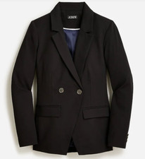 J.Crew 248 Petite Devon Blazer Bi-Stretch Cotton Blend Black Size P6 BP413
