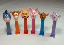 6 Vintage Pez WINNIE THE POOH Dispensers-Eeyore Tigger Pooh Piglet Roo and Lumpy