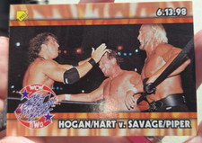 1999 WCW NWO NITRO Stickers S6 HOGAN / HART - SAVAGE/ PIPER Great American Bash