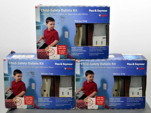 Three - Pass & Seymour Legrand Child-Saftey Outlets Kits-NOS