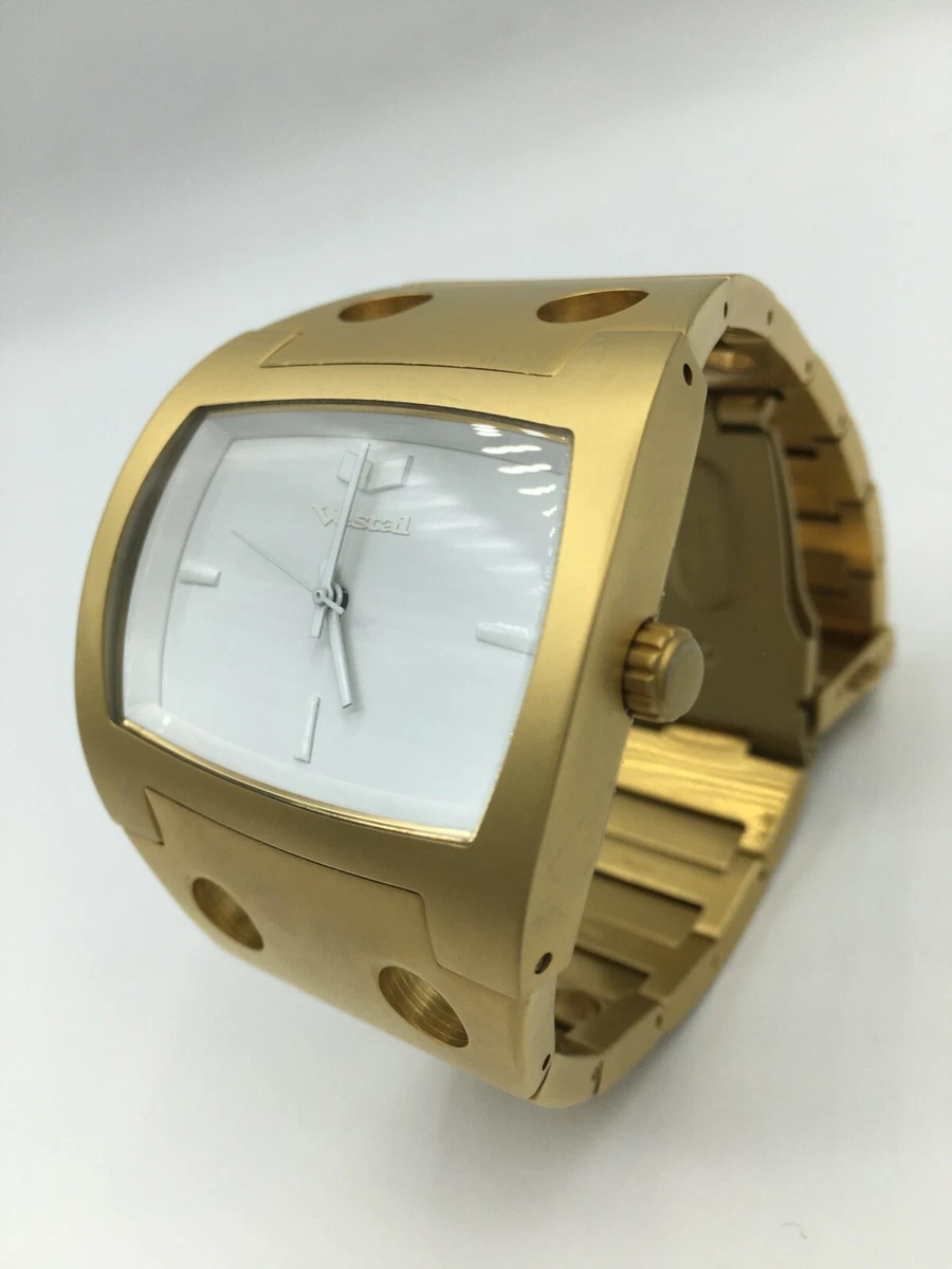Montre Vestal Destroyer or mat surf visage blanc motif d coupe en acier inoxydab