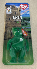 TY ERIN The Bear 1999 McDonalds Beanie Baby w/Rare Tag Errors (1993/Oakbrook)