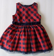 EUC Cat  Jack Toddler Size 18 Months: Girl's Navy  Red Party Dress w/ Navy Bow