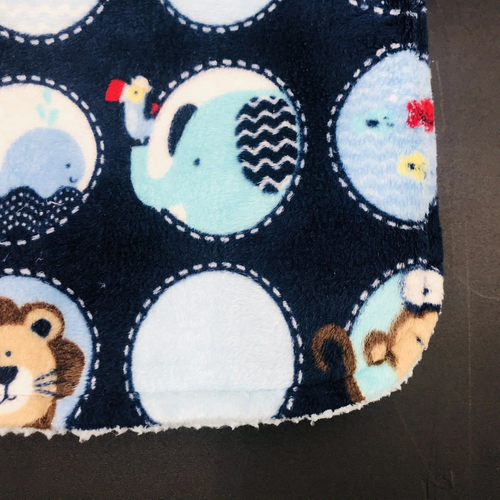 Garanimals Baby Blanket Circles Nautical Sailor Monkey Lion Whale Fish Boat - Picture 3 of 7