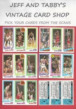 1980-81 TOPPS BASKETBALL / SEE DROP DOWN MENU FOR CARD YOU WILL RECEIVE