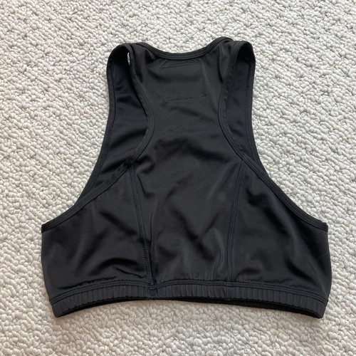Olympia Activewear Crop Tank Top Sports Bra Girls Medium 8 Black Stretch Solid - Picture 7 of 7